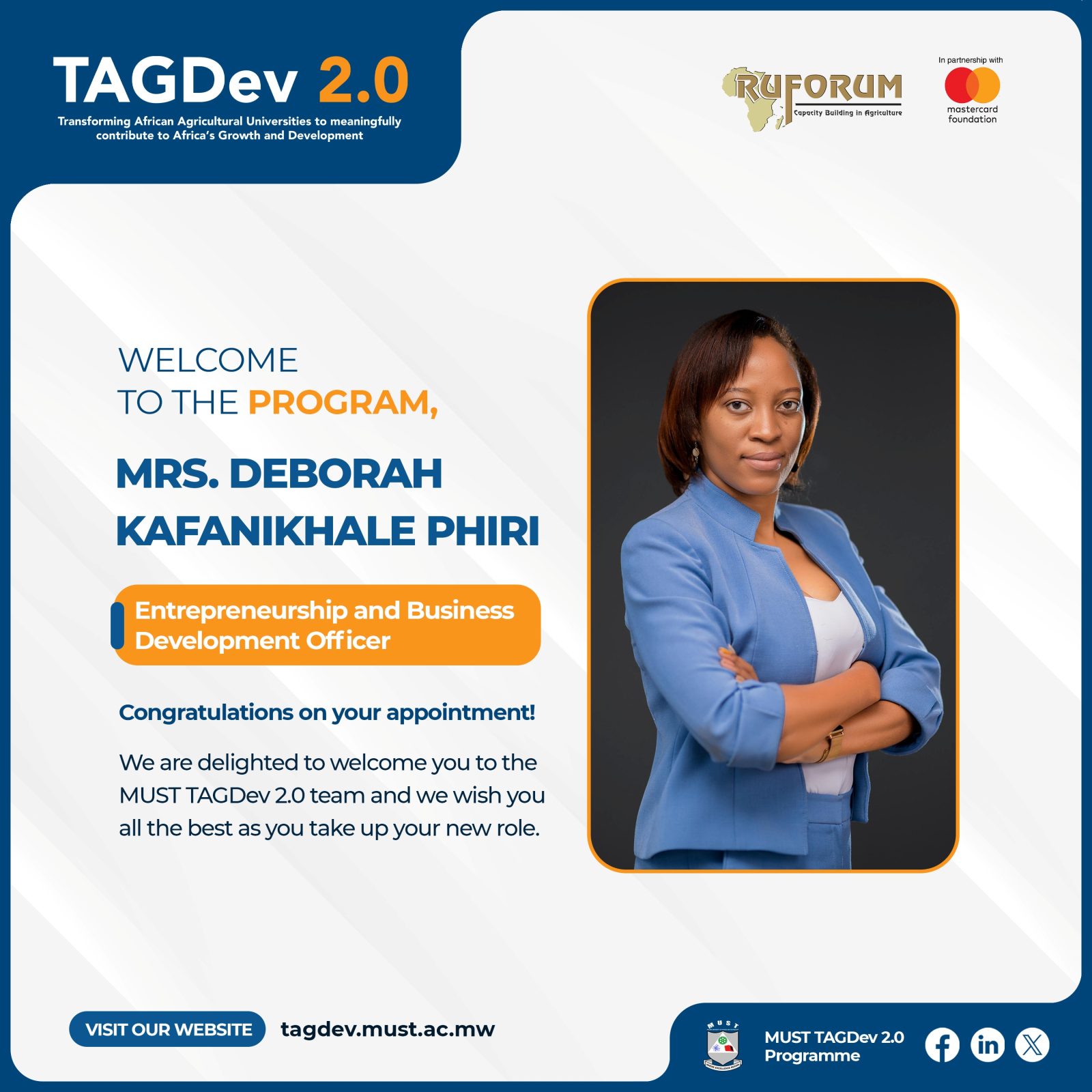 𝗪𝗲𝗹𝗰𝗼𝗺𝗲 𝘁𝗼 𝘁𝗵𝗲 𝗣𝗿𝗼𝗴𝗿𝗮𝗺, 𝗠𝗿𝘀 𝗗𝗲𝗯𝗼𝗿𝗮𝗵 𝗞𝗮𝗳𝗮𝗻𝗮𝗻𝗶𝗸𝗵𝗮𝗹𝗲 𝗣𝗵𝗶𝗿𝗶